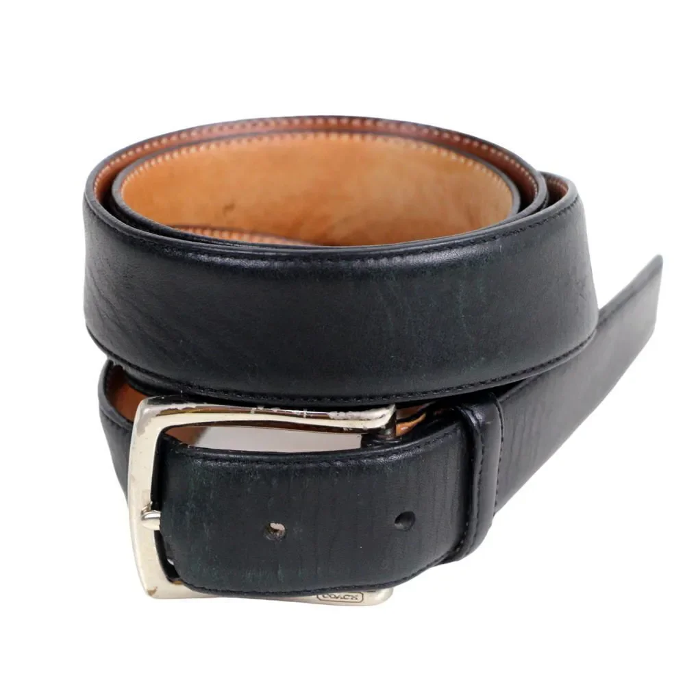Coach BLACK GENUINE LEATHER 1 1/4